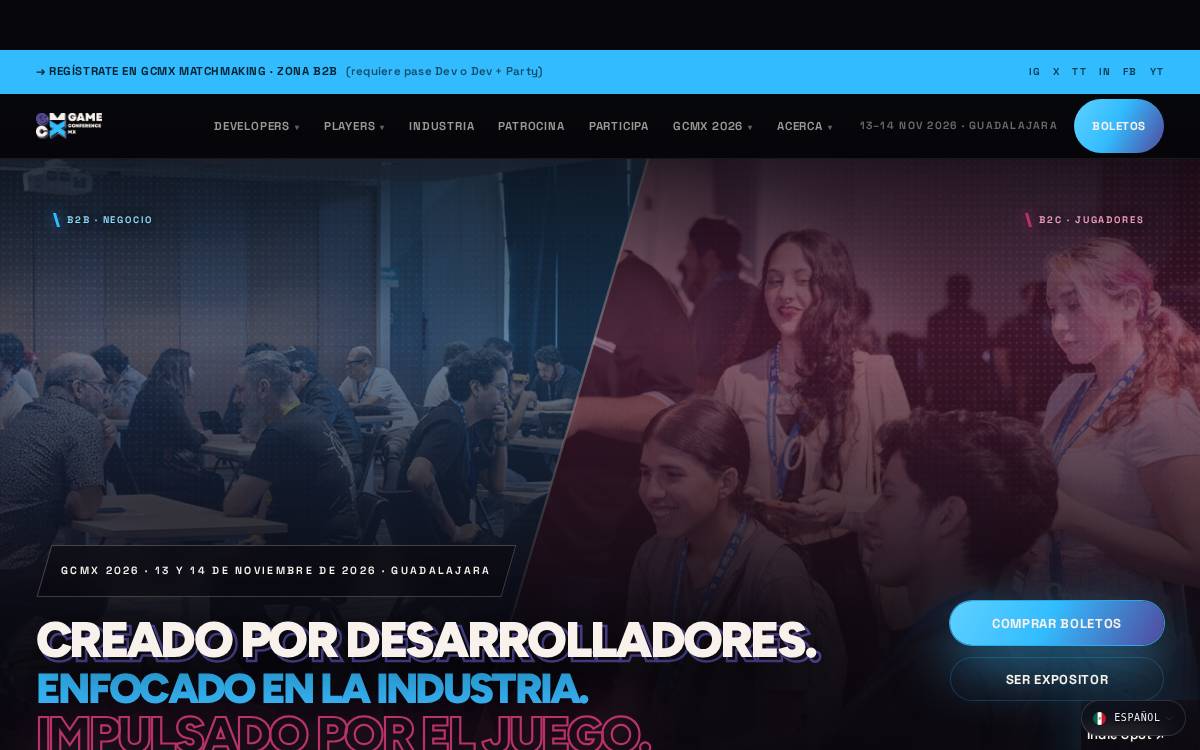 Gameconferencemx website preview
