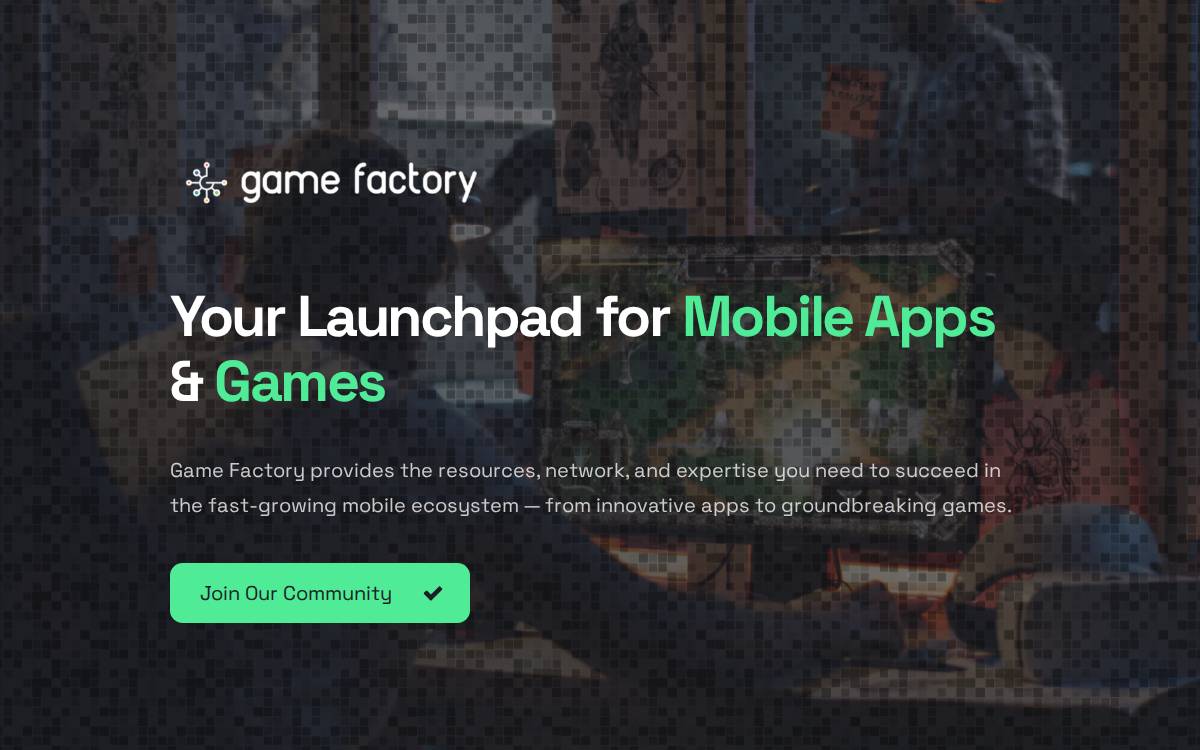 Gamefactory website preview