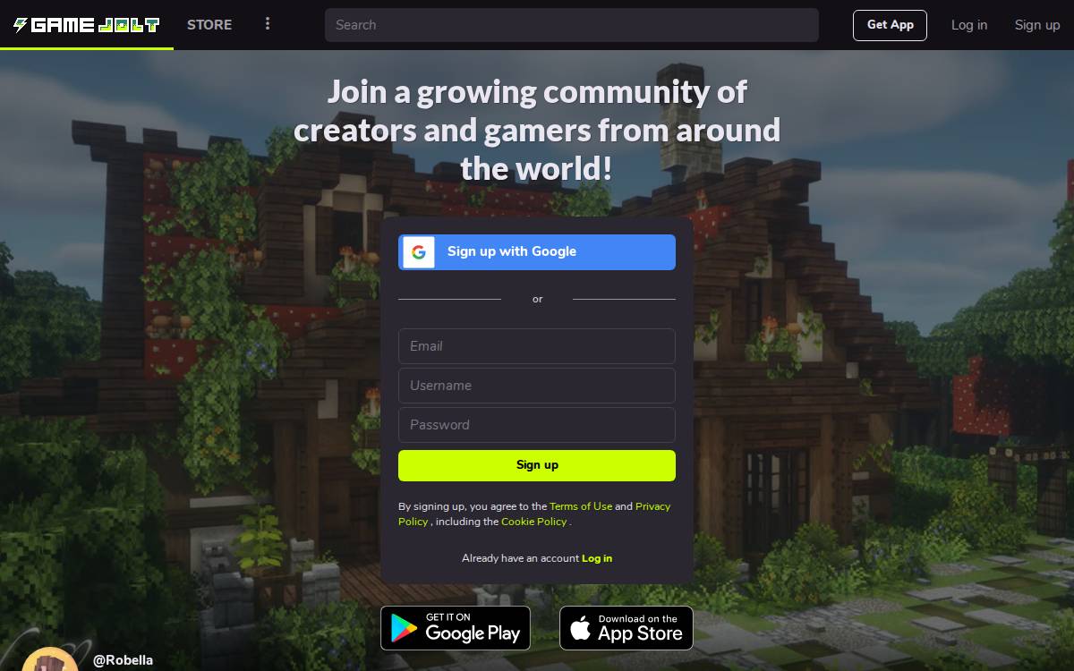 Game Jolt website preview