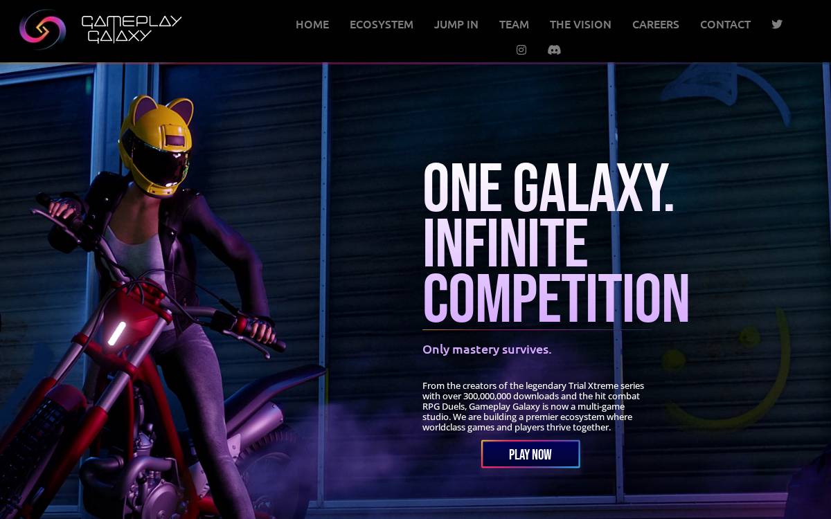 Gameplay Galaxy Gaming Seed website preview