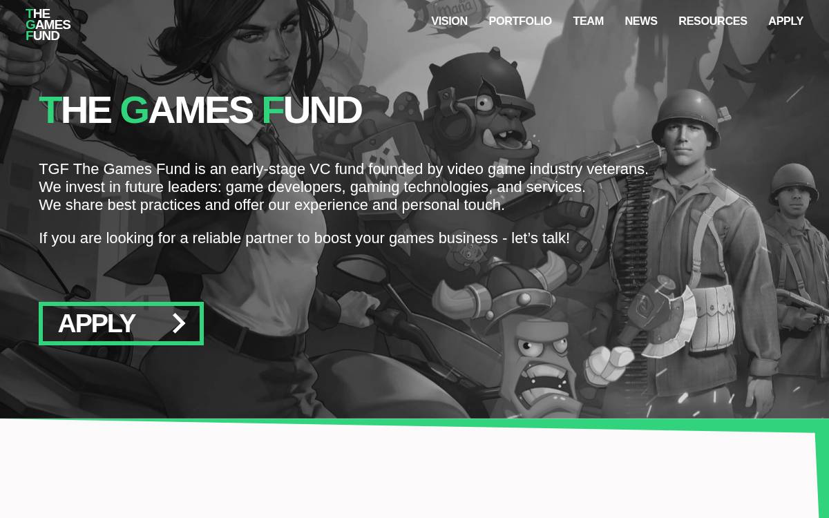 Gamesfund website preview