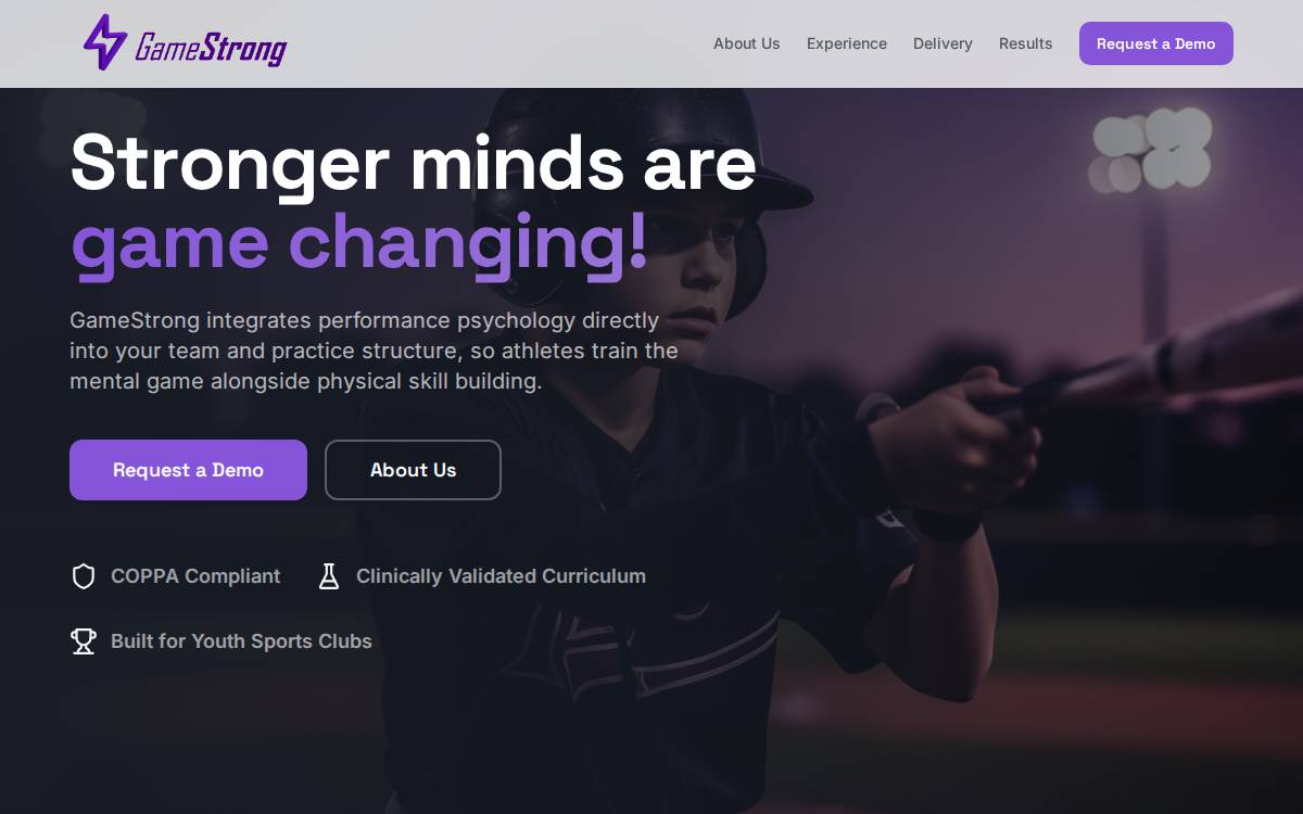 GameStrong website preview