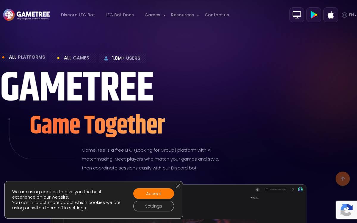 GameTree website preview