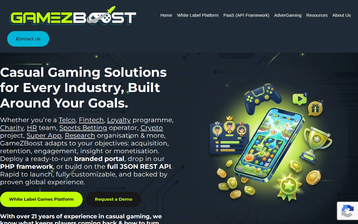 Gamezboost website preview