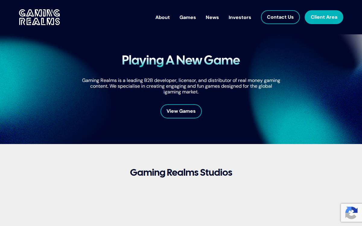 Gaming Realms website preview