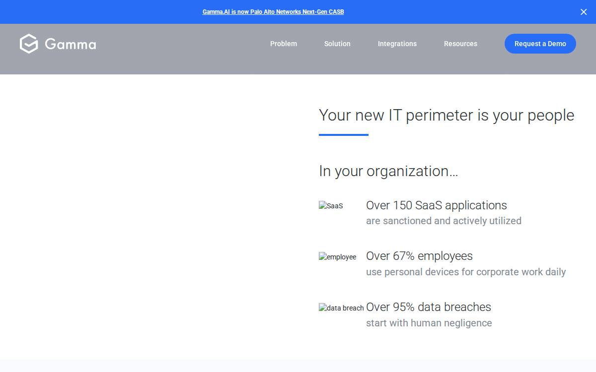 Gammanet website preview