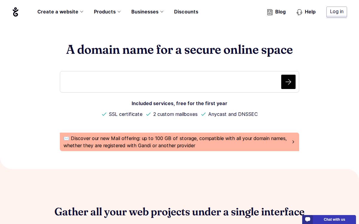 Gandi website preview