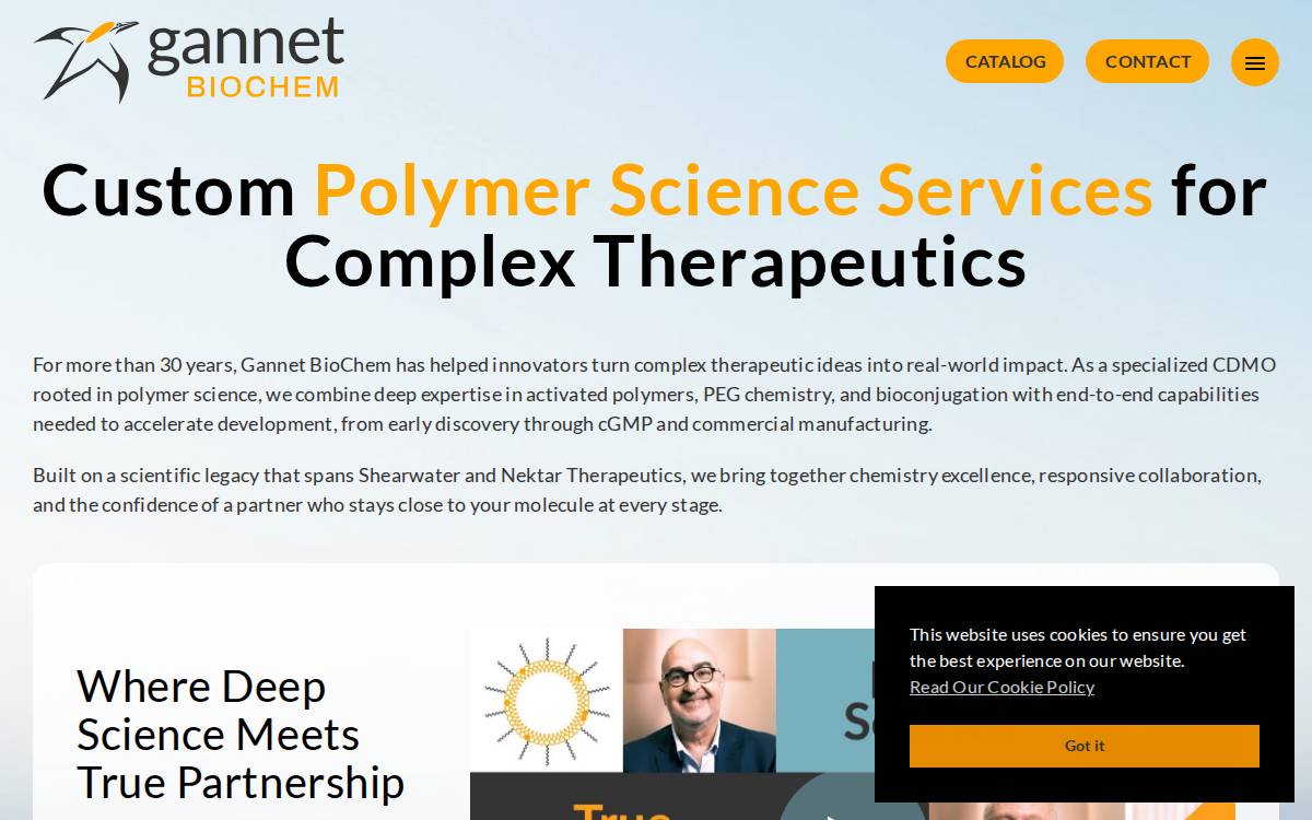 Gannet BioChem website preview