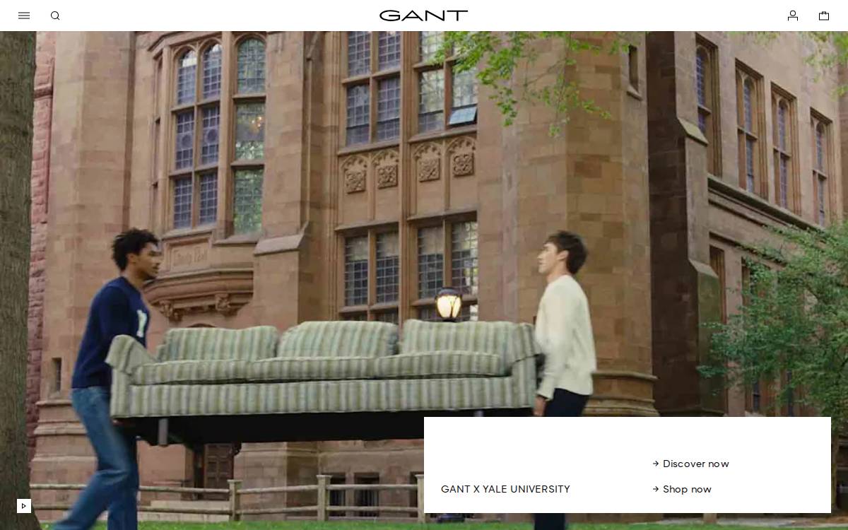 GANT website preview