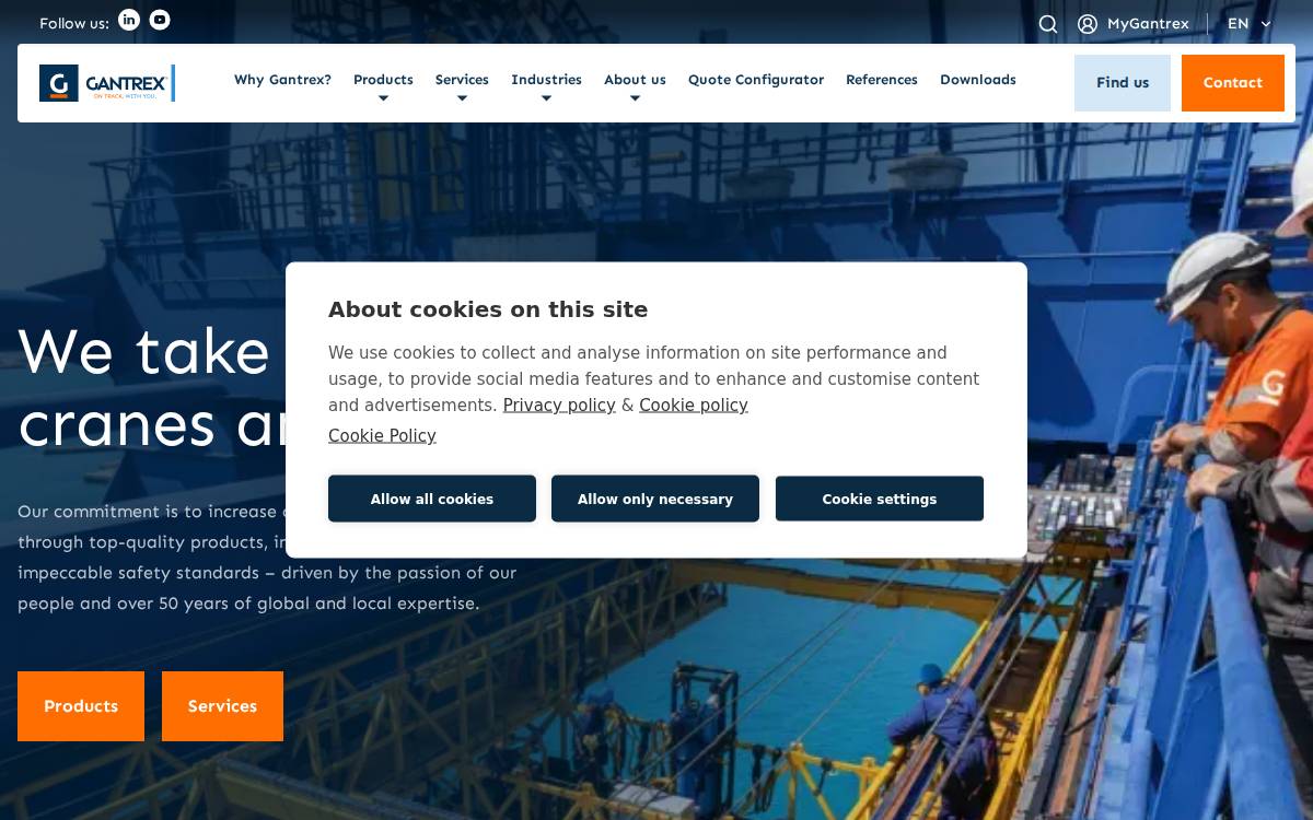 Gantrex website preview