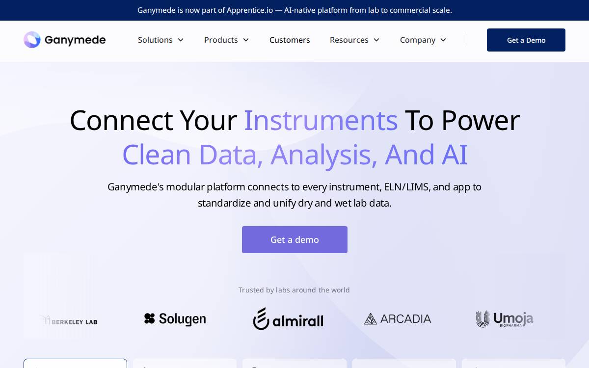 Ganymede Bio website preview