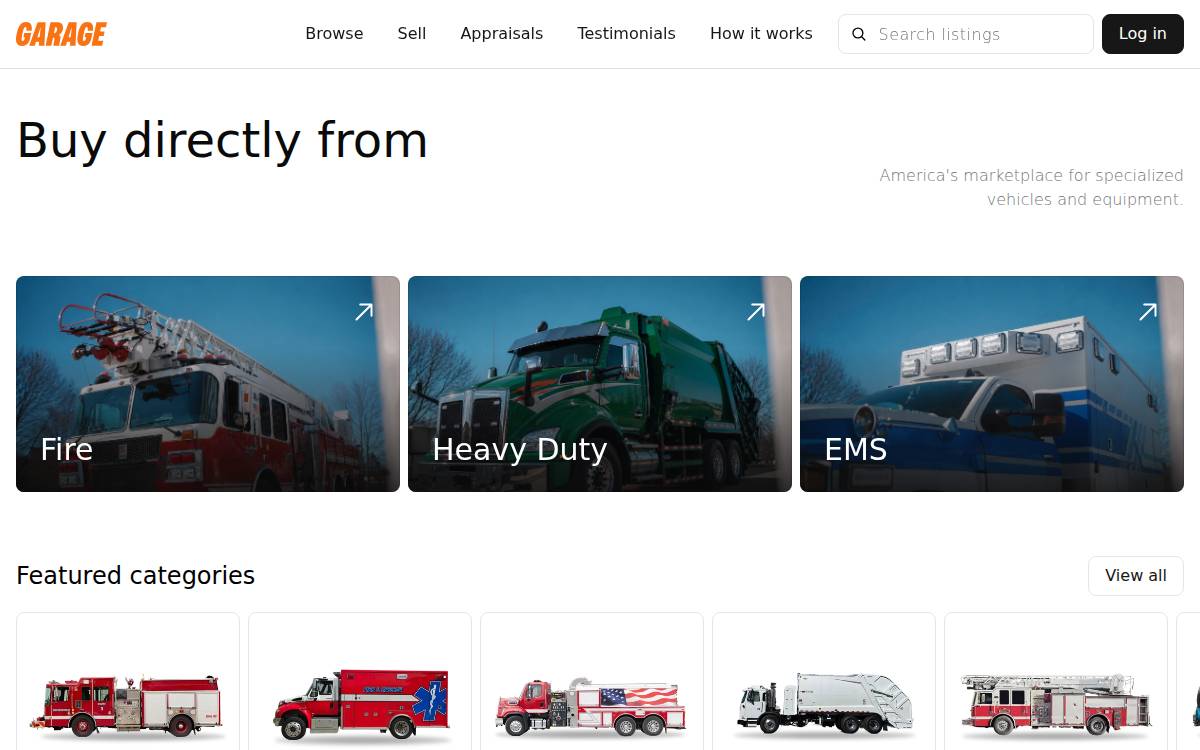 Garage website preview