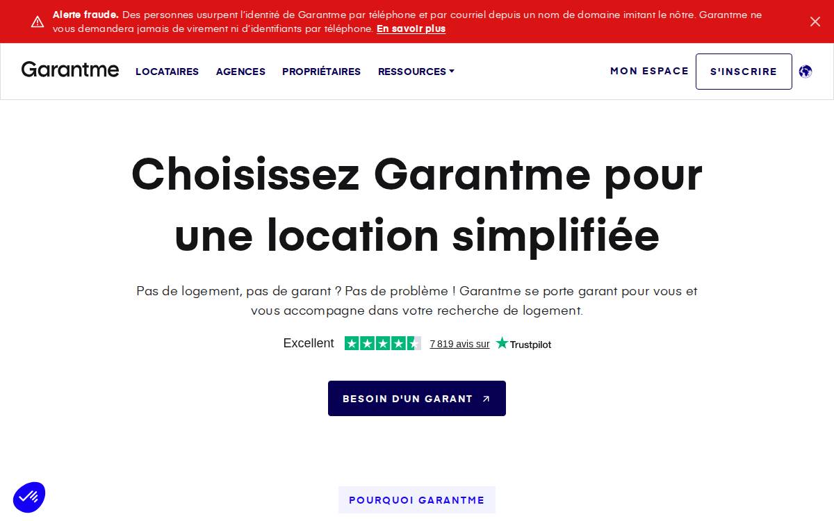 Garantme website preview
