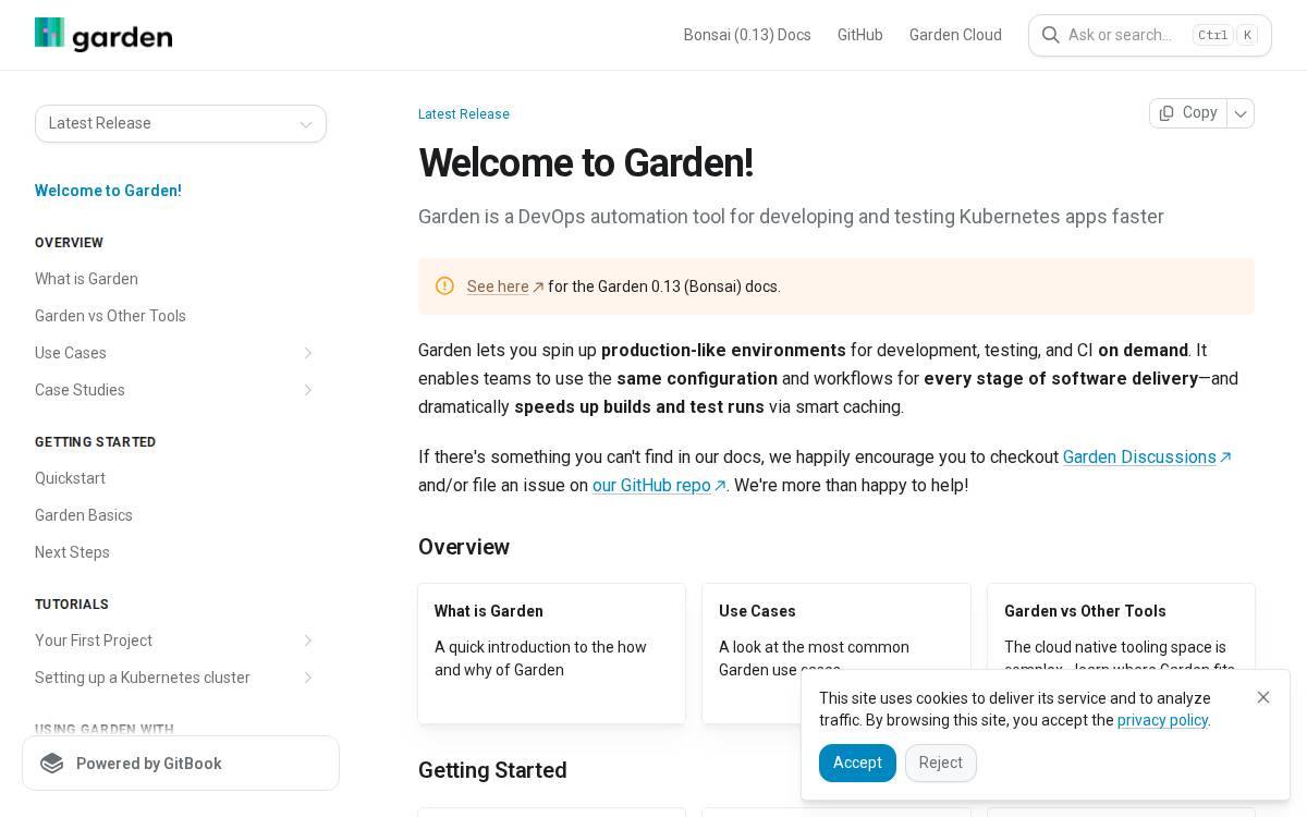 Garden website preview