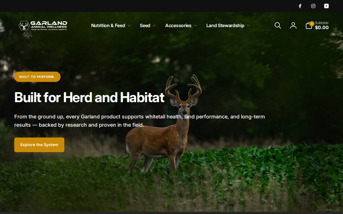 Garlandanimalwellness website preview