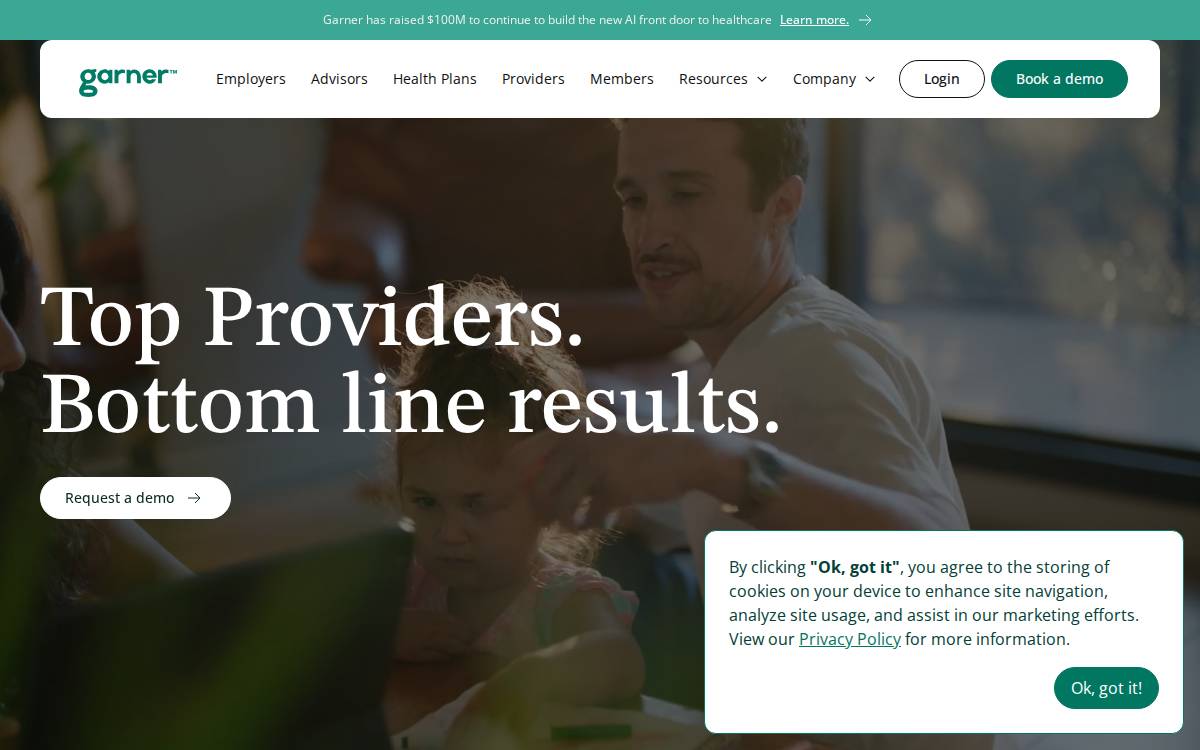 Garner Health website preview