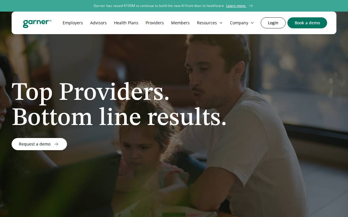 Garner Health website preview
