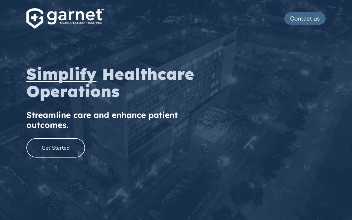Garnet website preview