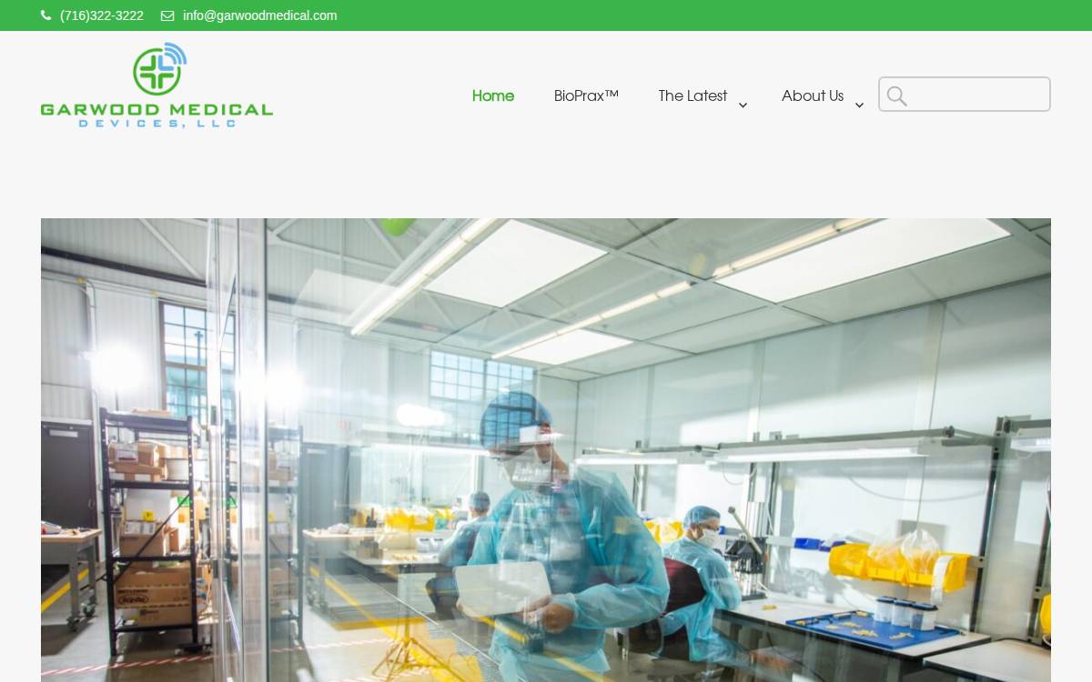 Garwood Medical Devices website preview
