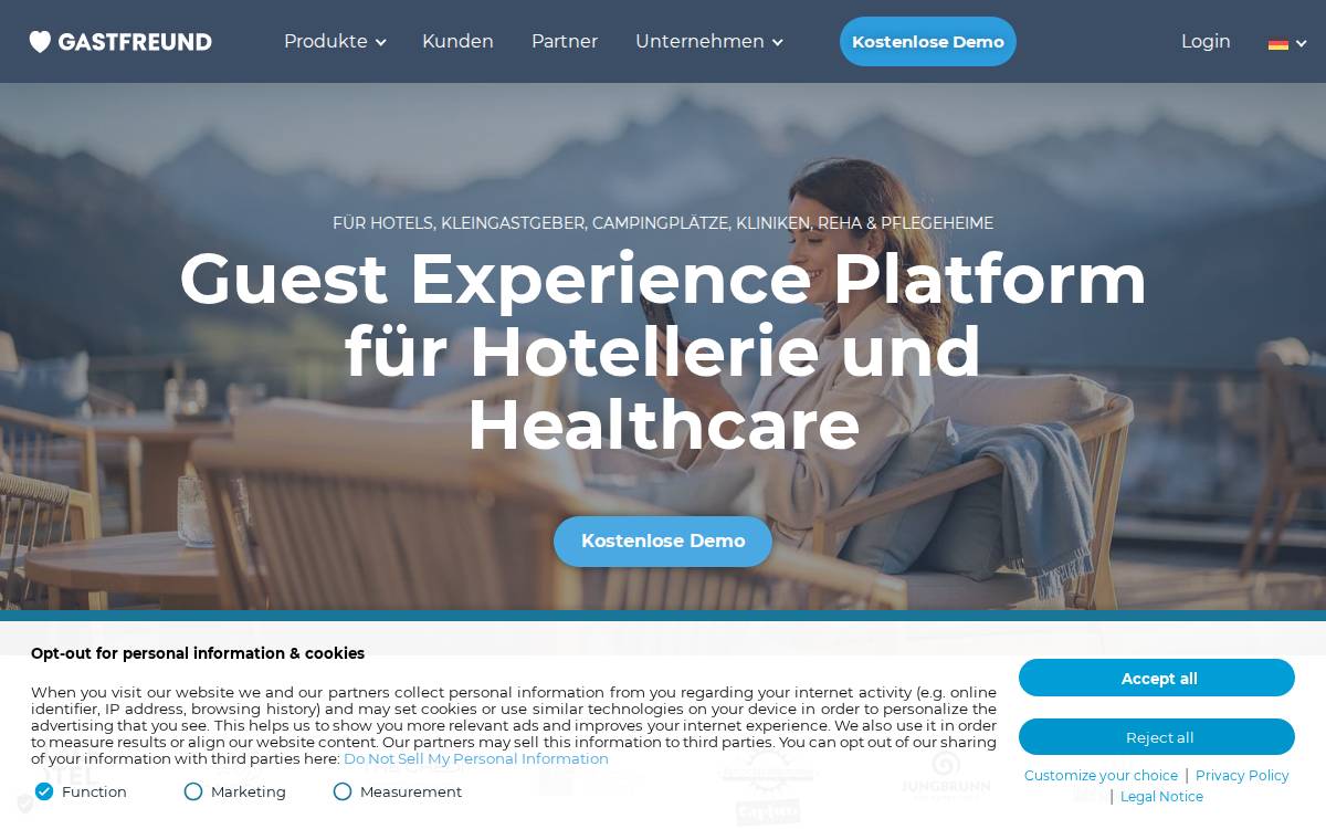 Gastfreund website preview