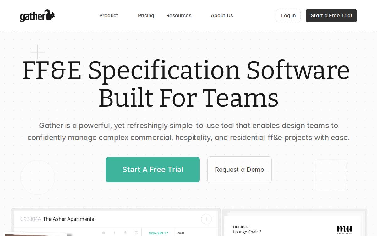 Gather website preview