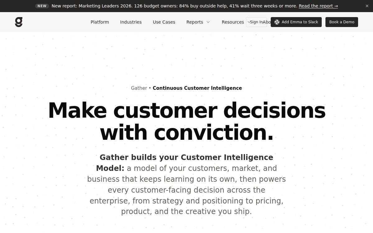 Gather website preview