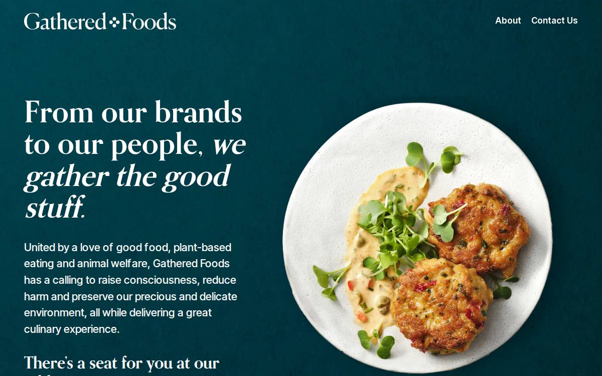 Gathered Foods website preview