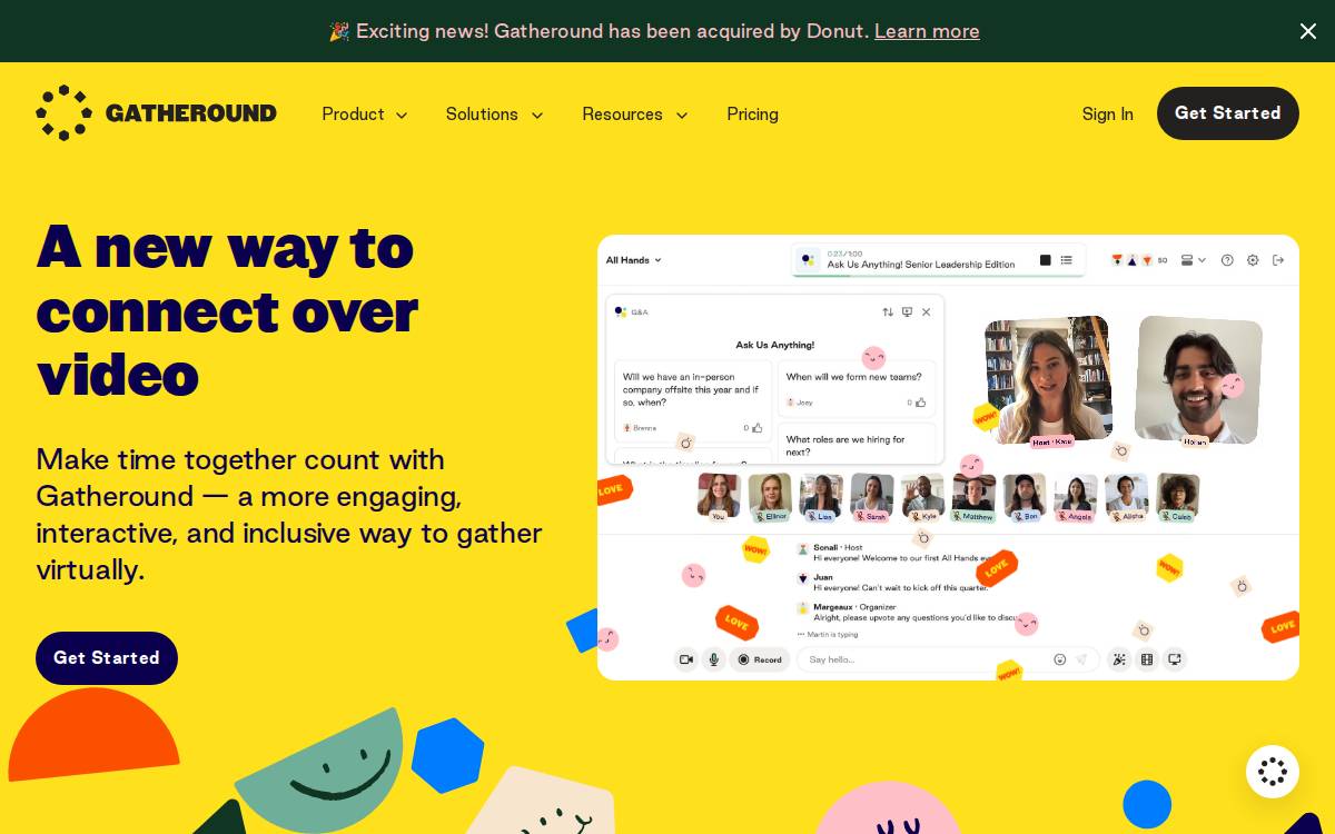 Gatheround website preview