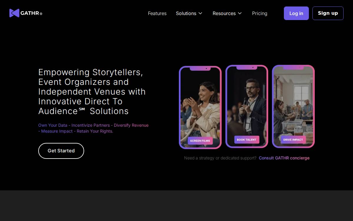 Gathr website preview
