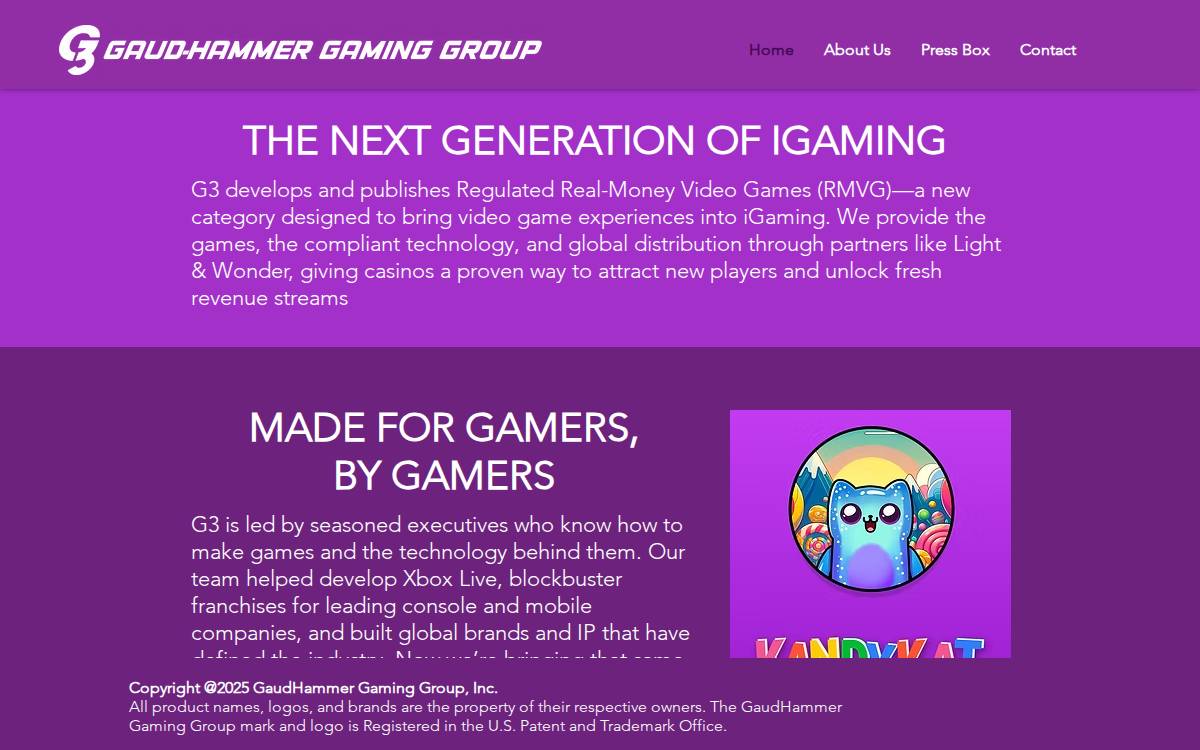 GaudHammer Gaming Group website preview