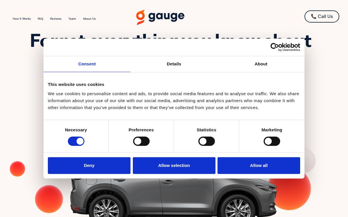 Gauge website preview