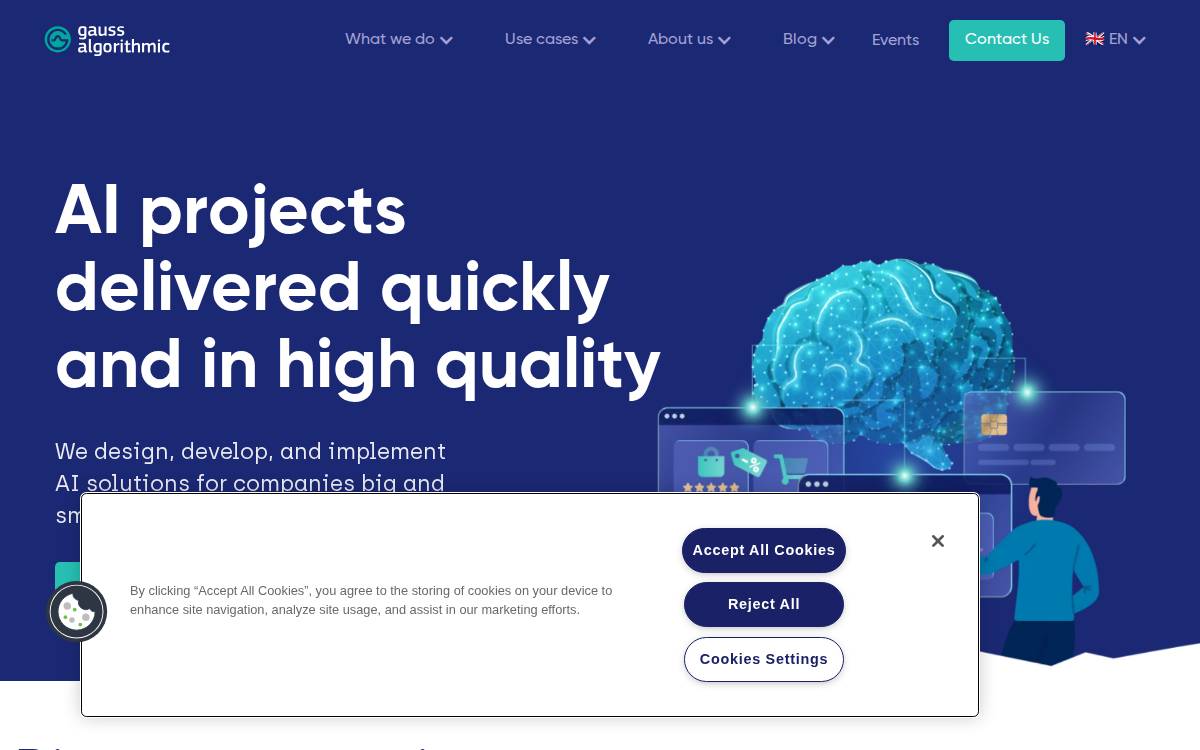 Gauss Algorithmic website preview