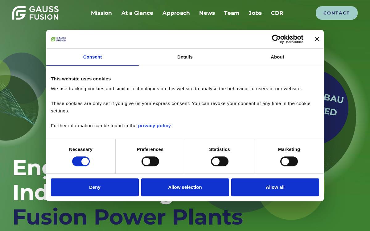 Gauss Fusion website preview