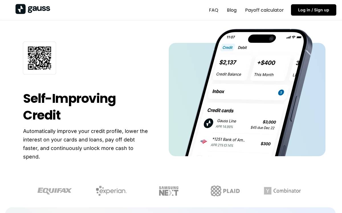 Gauss website preview