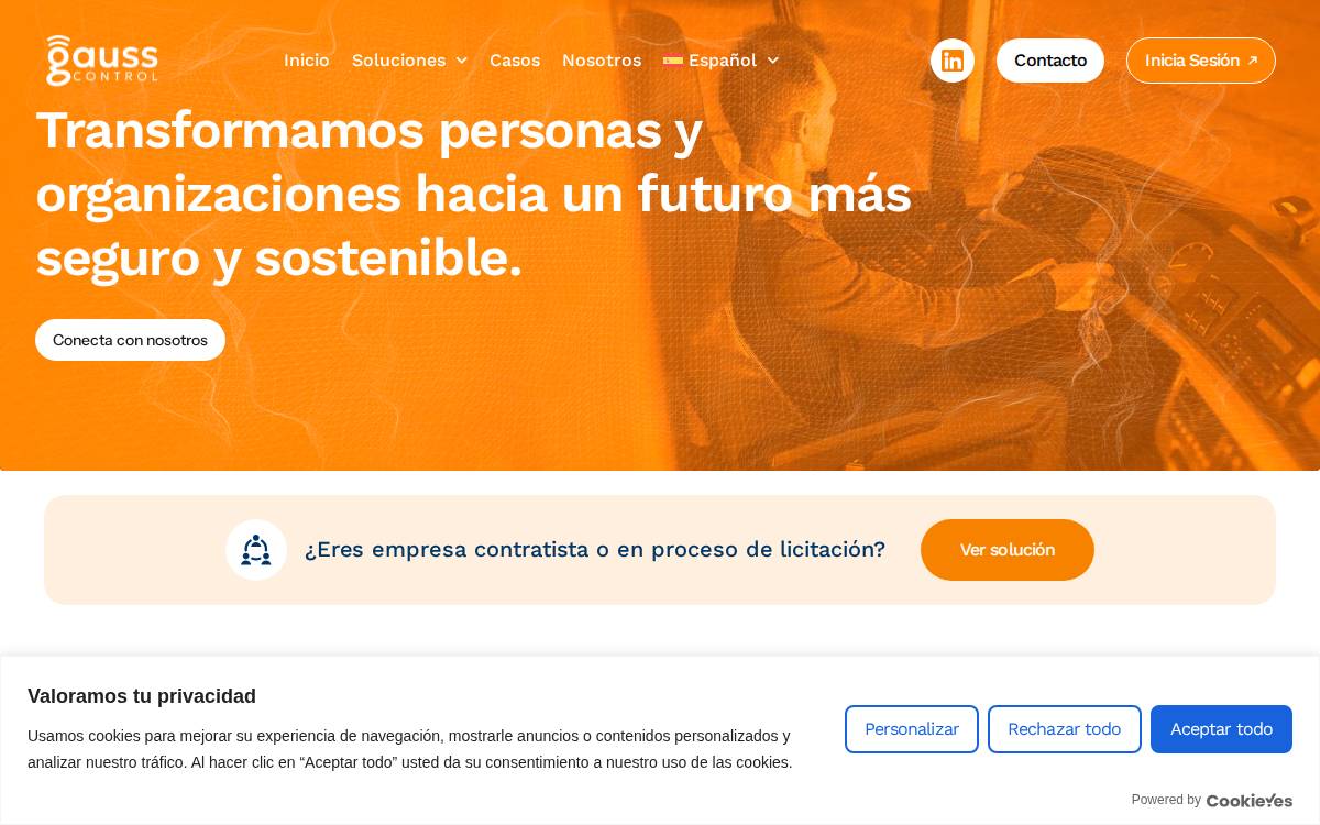 Gauss Control website preview