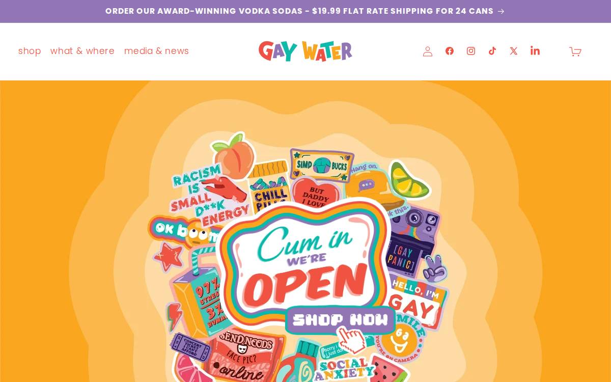 Gay Water website preview