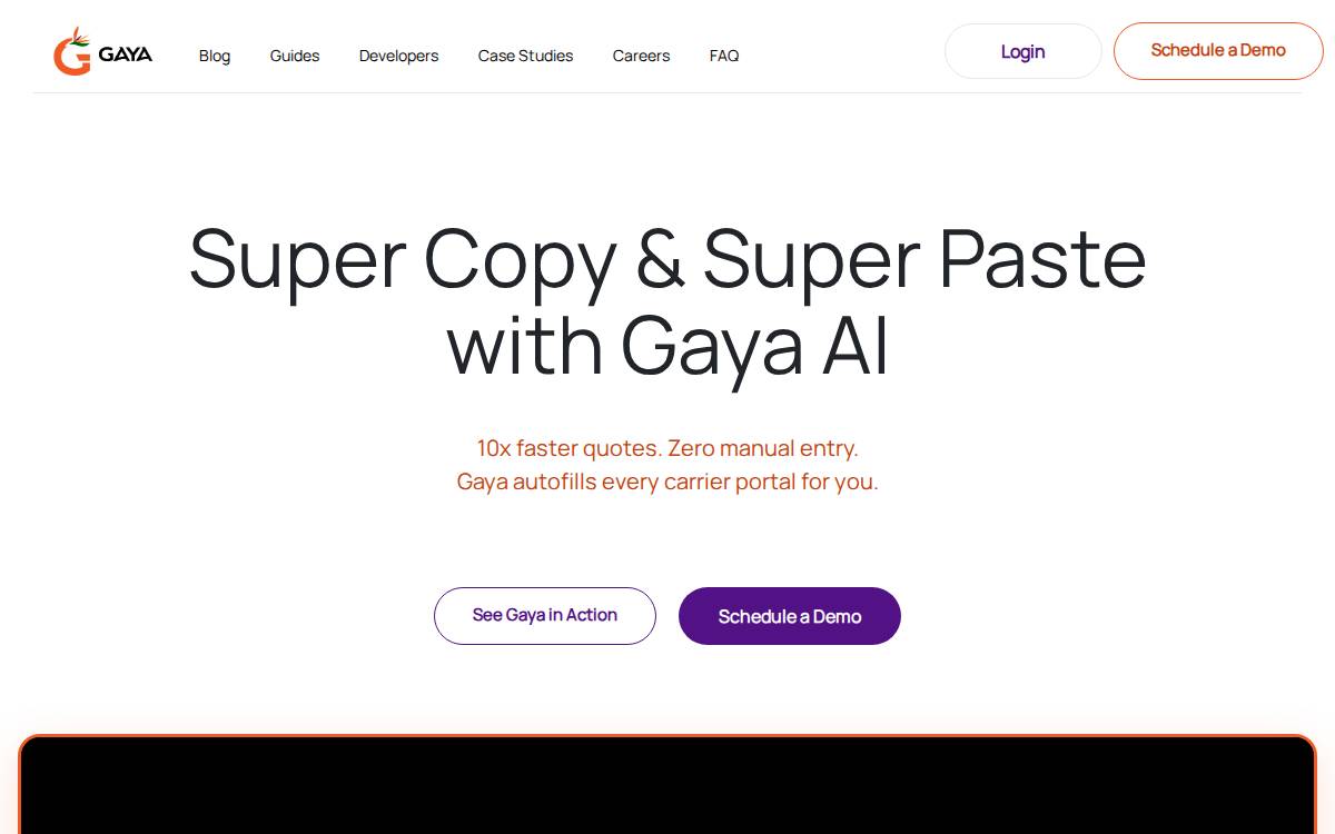 Gaya website preview