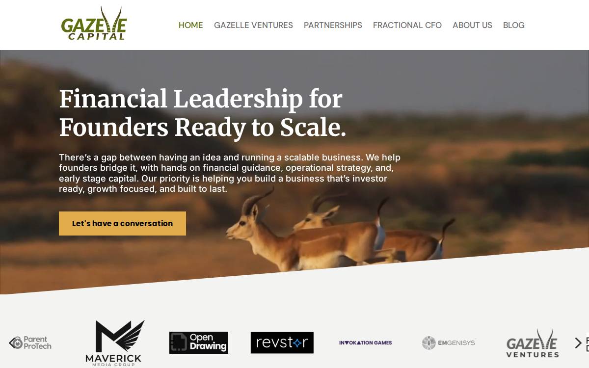 Gazelle website preview