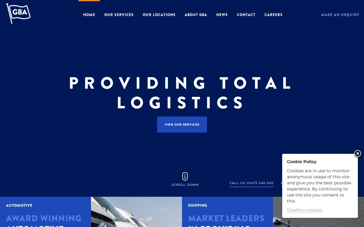 Gbagroup website preview