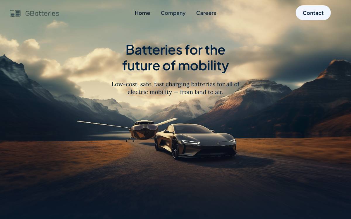 GBatteries website preview
