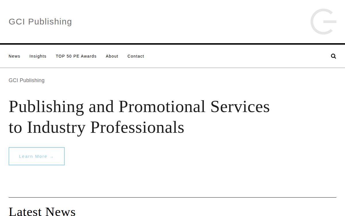 Gcipublishing website preview