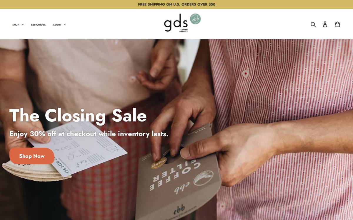Gdsclothgoods website preview