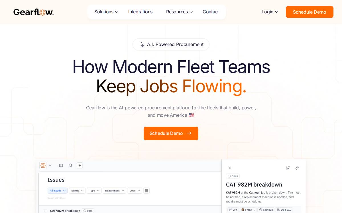 Gearflow website preview
