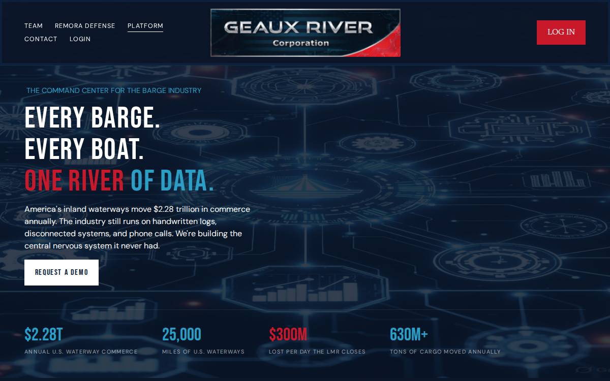 Geaux River website preview