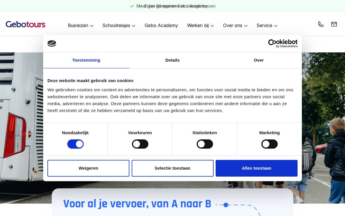 Gebo Tours website preview