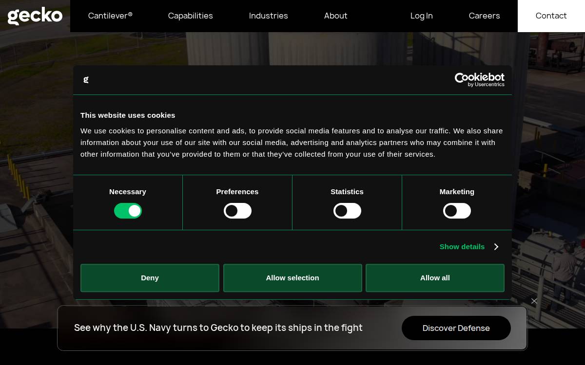 Gecko Robotics website preview