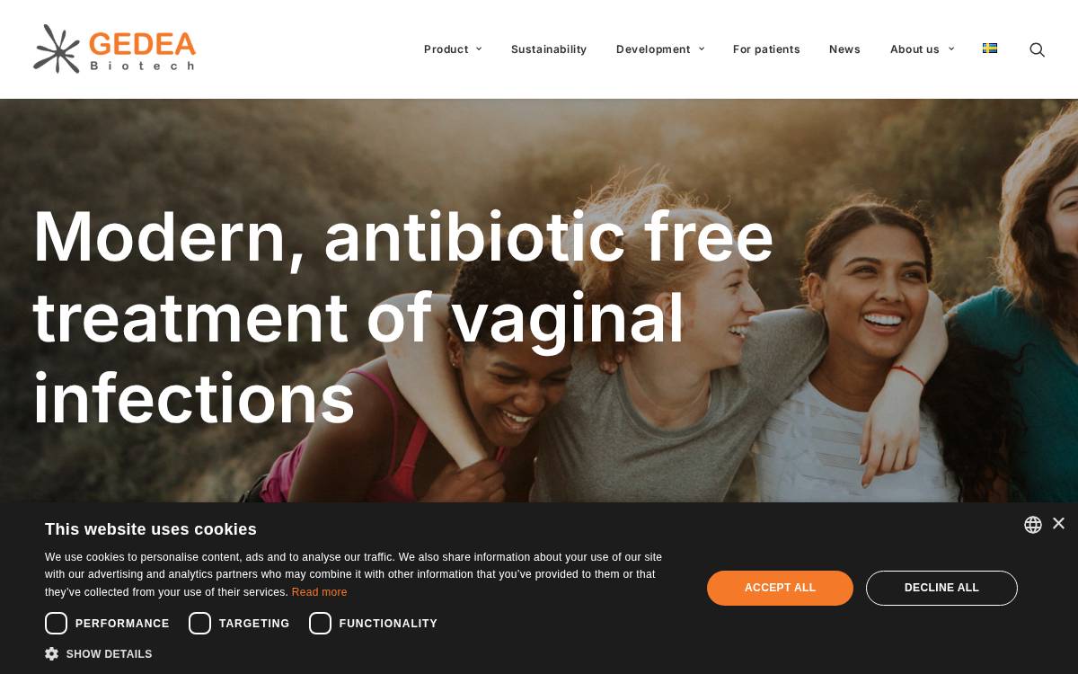 Gedea Biotech website preview