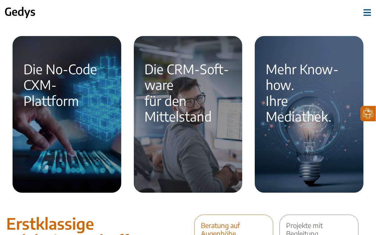 GEDYS IntraWare website preview