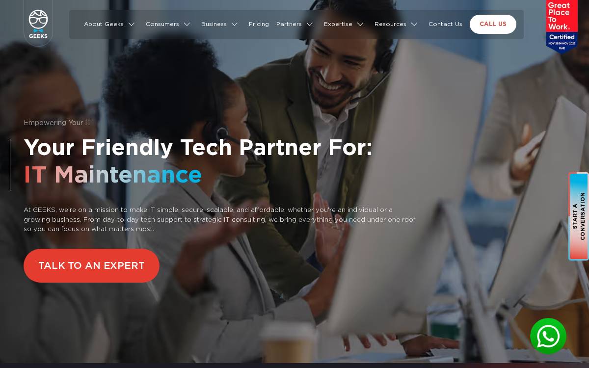 Geeks website preview