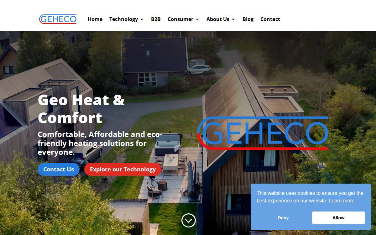 Geheco website preview